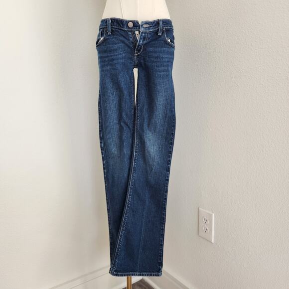 Y2K Hollister Micro Low Rise Bootcut Flare Jeans Cali Flare Denim Size 0 - Picture 2 of 8